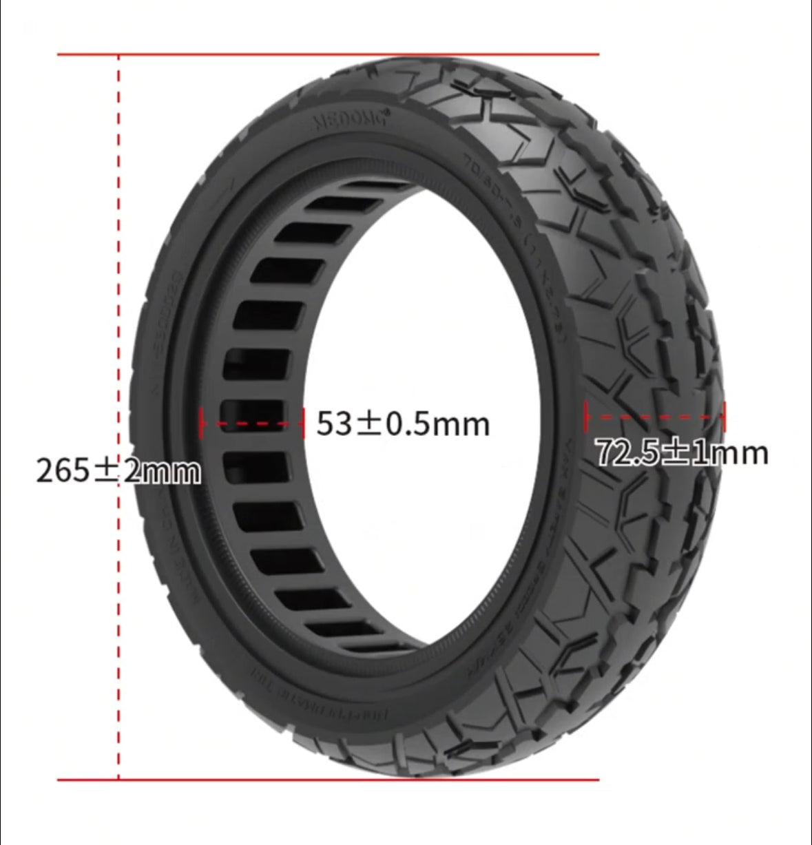 Pneu plein 70/60-7.5 Ninebot Segway ZT3 Pro