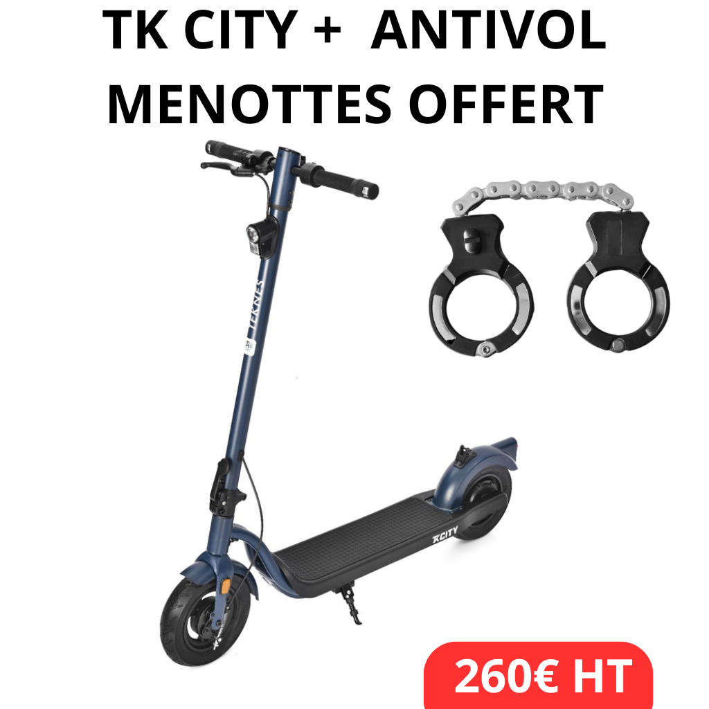 Trottinette Teknes TK City Bleue + Antivol menottes